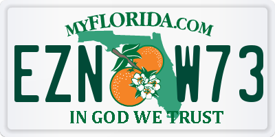 FL license plate EZNW73