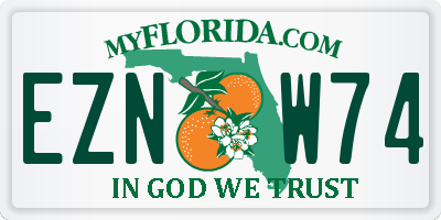 FL license plate EZNW74