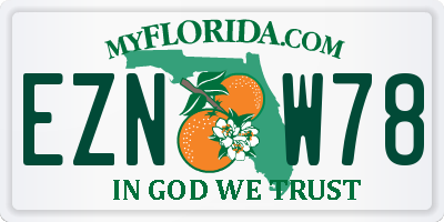 FL license plate EZNW78