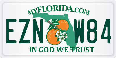 FL license plate EZNW84