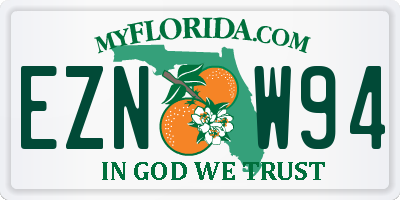 FL license plate EZNW94