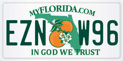 FL license plate EZNW96