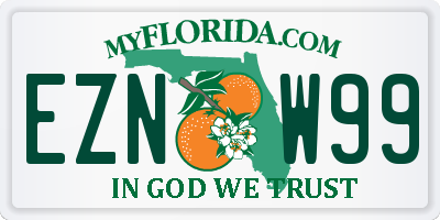 FL license plate EZNW99