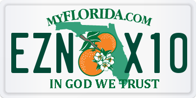 FL license plate EZNX10