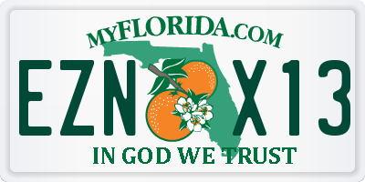 FL license plate EZNX13