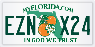 FL license plate EZNX24