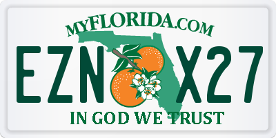 FL license plate EZNX27