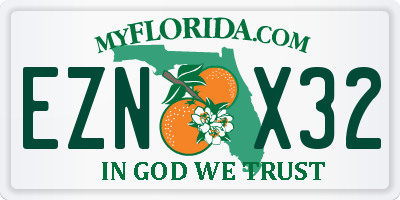 FL license plate EZNX32