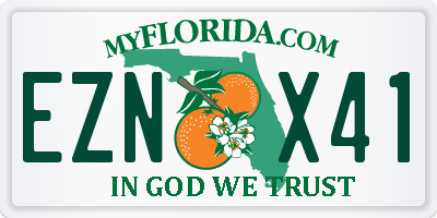 FL license plate EZNX41