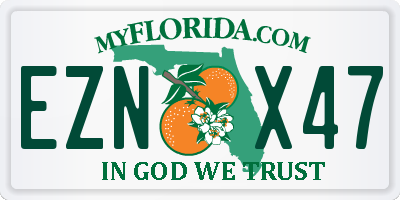 FL license plate EZNX47