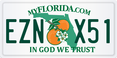 FL license plate EZNX51