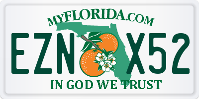 FL license plate EZNX52