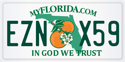 FL license plate EZNX59