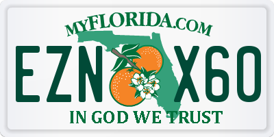 FL license plate EZNX60