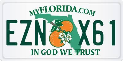 FL license plate EZNX61
