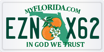 FL license plate EZNX62