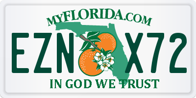 FL license plate EZNX72