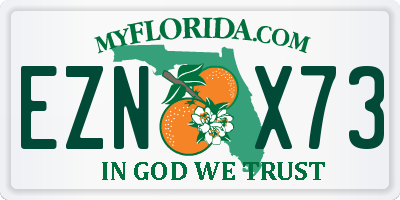 FL license plate EZNX73