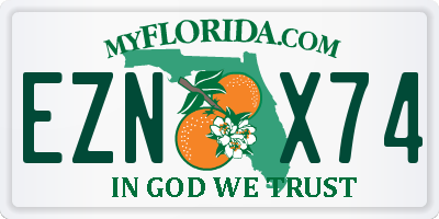 FL license plate EZNX74