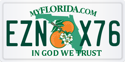 FL license plate EZNX76