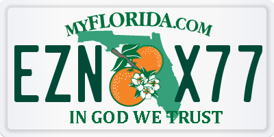 FL license plate EZNX77