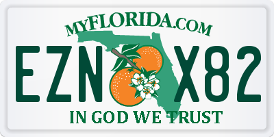 FL license plate EZNX82