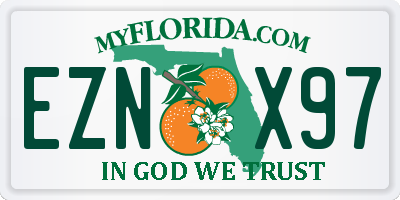 FL license plate EZNX97