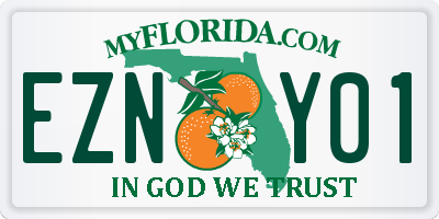 FL license plate EZNY01