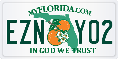 FL license plate EZNY02