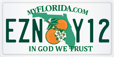 FL license plate EZNY12