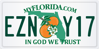 FL license plate EZNY17