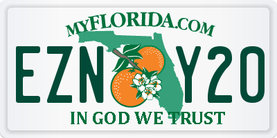 FL license plate EZNY20