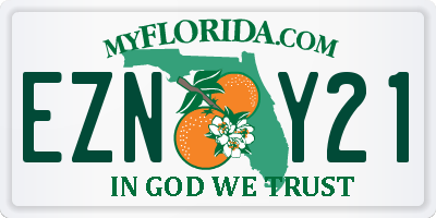 FL license plate EZNY21