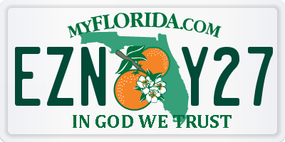 FL license plate EZNY27