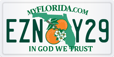 FL license plate EZNY29