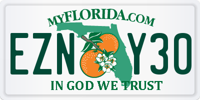 FL license plate EZNY30