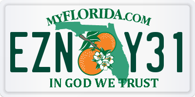 FL license plate EZNY31