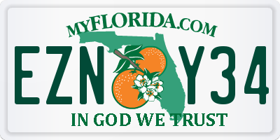 FL license plate EZNY34