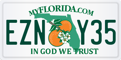 FL license plate EZNY35