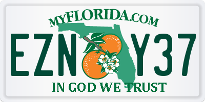 FL license plate EZNY37