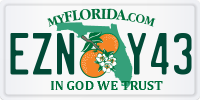 FL license plate EZNY43