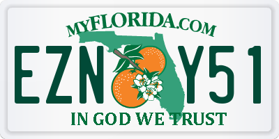 FL license plate EZNY51