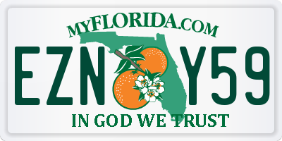 FL license plate EZNY59