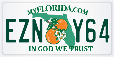 FL license plate EZNY64