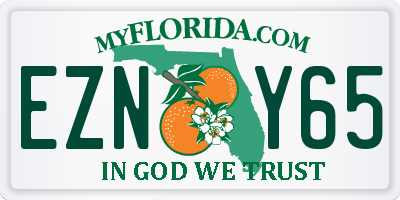 FL license plate EZNY65