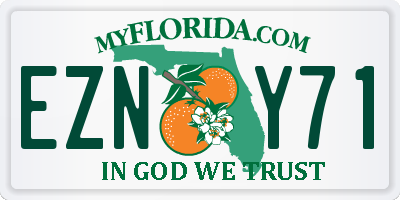 FL license plate EZNY71