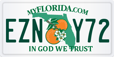 FL license plate EZNY72