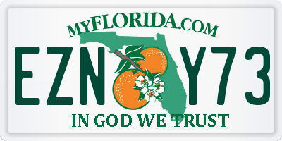 FL license plate EZNY73