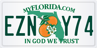 FL license plate EZNY74