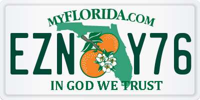 FL license plate EZNY76